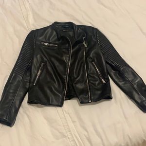Zara vegan leather jacket